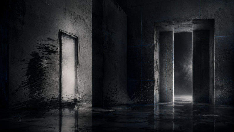 Journal AELYRON — architecture noire, matière humide et lumière blanche