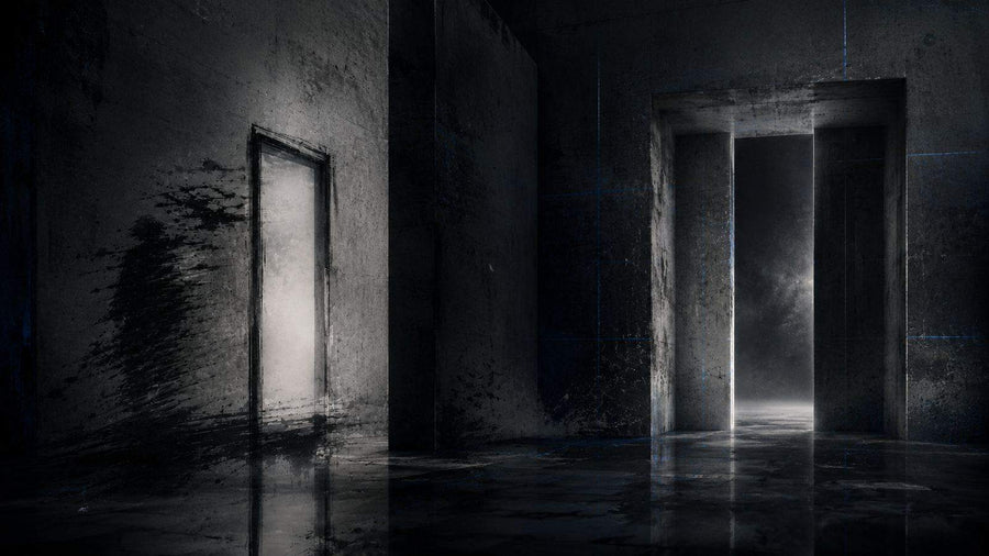 Journal AELYRON — architecture noire, matière humide et lumière blanche