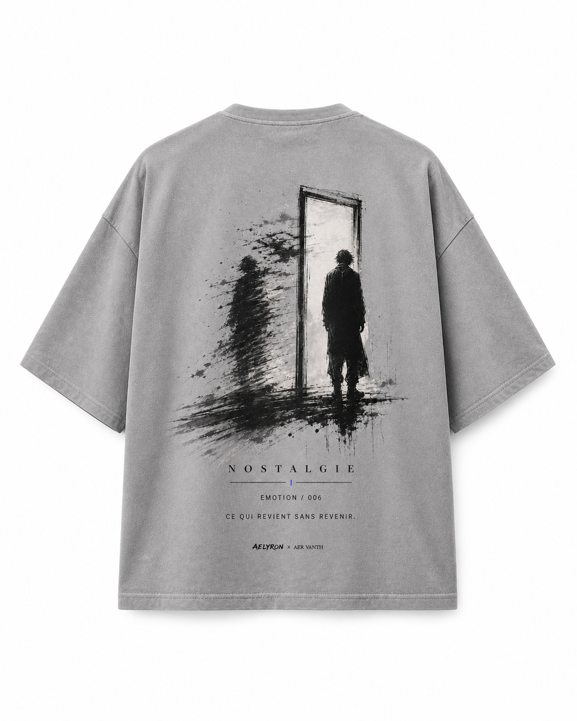 NOSTALGIE 006 — vue de dos du t-shirt oversize graphique AELYRON